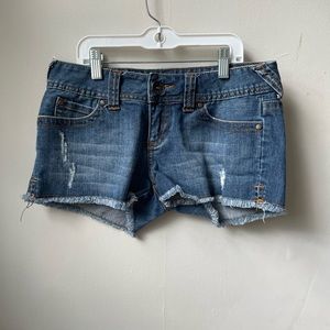 Guess cheeky denim jean shorts